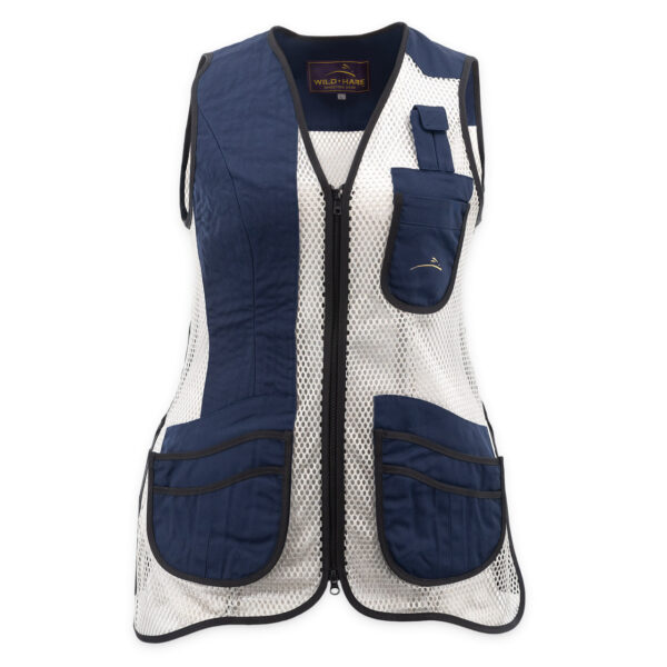 Wild Hare Women's Comfort Fit Mesh Vest Navy and Silver